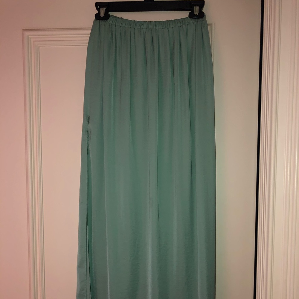 Turquoise maxi skirt